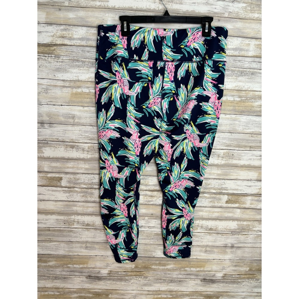 Tropical Bird printed Crown & Ivy yoga pants XL Activewear Leggings - Picture 3 of 5